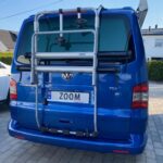 Bikerack on a blue VW California campervan